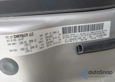 2008 Jeep Grand Cherokee Laredo z USA, uszkodzony, nr VIN 1J8GR48K68C153681